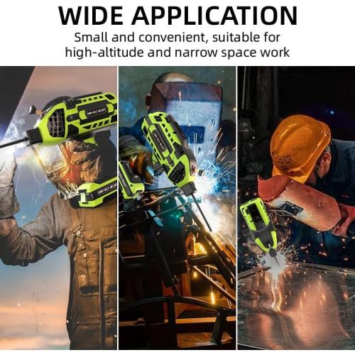 AIME Handheld Welder Machine, 110V Portable Welding Machine with IGBT Inverter 6 Variable Current Adjustment(Black Green)