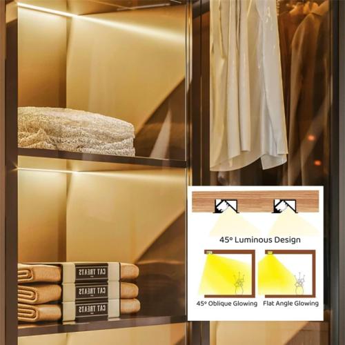 10 Pack 3.3ft/1 Meter Invisible Recessed YW-Shape LED Aluminum Channel System with Milky Cover& End Caps, Suitable for 6mm LED Strip Light Installations (Gold, 10 Pack)
