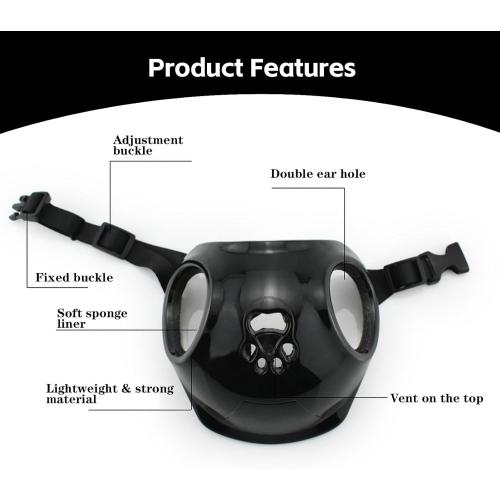 Pet Dog Helmet and Dog Goggles Set Puppy Motorcycle Helmet Sunglasses with Adjustable Belt Cat Hard Hat for Small Pet Riding (S, White)