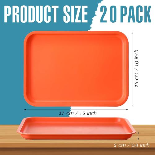 Sintuff 10 Pcs Plastic Art Trays Colorful Fast Food Lunch Trays Bulk Activity Crafts Sensory Serving Organizer for Home, School, Kids, DIY Projects, Painting, Beads