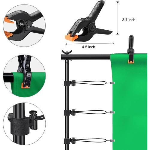 Backdrop Stand for Parties, 8.5x10ft Adjustable Background Support System for Events Decoration, Baby Shower, Photography with Spring Clamps, Backdrop Clip, Sandbag and Carrying Bag