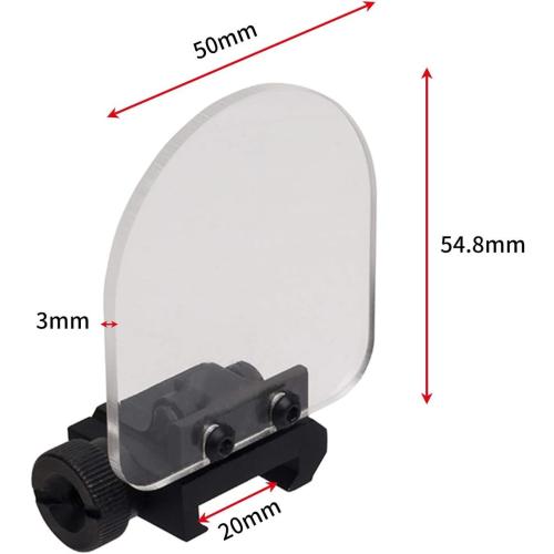 FOCUHUNTER Sight Protector for Scope Optic 3mm High Impact Shield Protector Rounded Foldable Lens Cover Shields Rail Mounted 20mm Clear Transparent Scope Lens