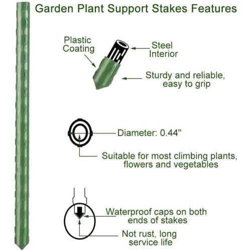 3Feet 36inch Garden Stakes Sturdy Plant Sticks Support Tomato Stakes for Vegetable,Pack of 20