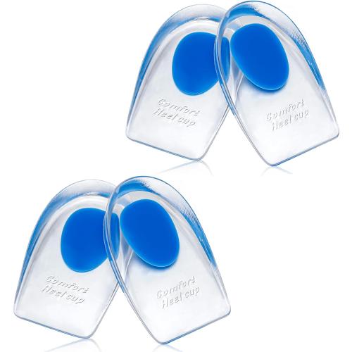 3 Pack Gel Silicone Heel Pads,2 Pairs Heel Cups for Achilles Tendonitis,Shoe Wedge Inserts for Plantar Fasciitis,Sore Heel, Heel Spur and Heel Pain Relief,Heel Support for Men/Women(Medium)