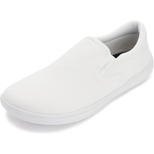 Size 39 Color White WHITIN Men's Wide Toe Box Slip on Barefoot Shoes | Minimalist Sneakers | Zero Drop Sole