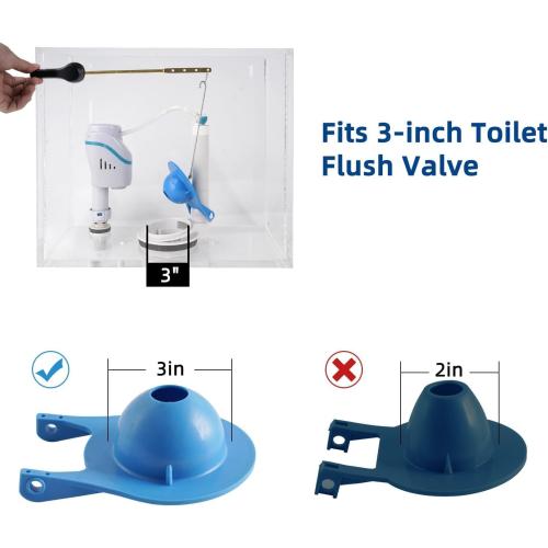 Gerber Toilet Flapper Replacement, 2 Pack 3 inch for Gerber 99-788 with 2 Toilet Handle Chains Lecyco Rubber Water Saving, Easy to Install 2