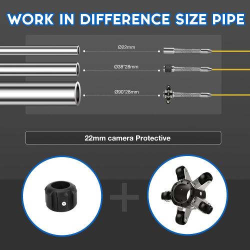 Sewer Camera 100ft/30m,0.9in/22mm Pipe Inspection Camera with 12pcs LEDs Light, 4.3 Screen 1000TVL Plumbing Snake Borescope with 4500mAh Battery DVR Recorder, Included 16GB Card