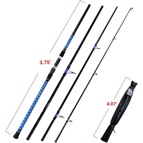 Fiblink Surf Spinning Fishing Rod Carbon Travel Surf Rod 2 Piece/3 Piece/4 Piece Spinning Fishing Rod 9'/10'/11'/12'/15'