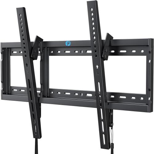 Pipishell Tilt TV Wall Mount Bracket Low Profile for Most 37-90 Inch LED LCD OLED Plasma Flat Curved TVs, Large Tilting Mount Fits 16-24 Wood Studs Max VESA 600x400mm Holds up to 132lbs