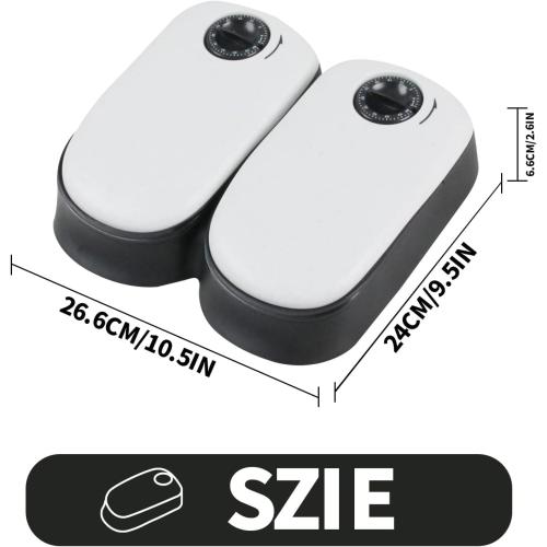 PAWISE Automatic Pet Feeder for Cats and Dogs,Dog Automatic Feeders with Timer, Automatic Cat Feeders with Ice Pack (2 Meal-1)