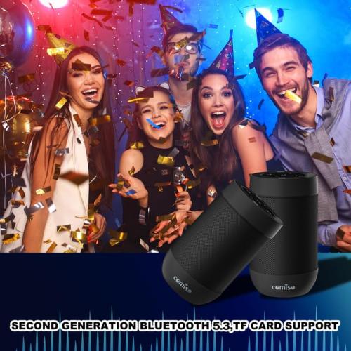 comiso Bluetooth Speaker, Portable Speaker Support TF Card, IP65 Waterproof