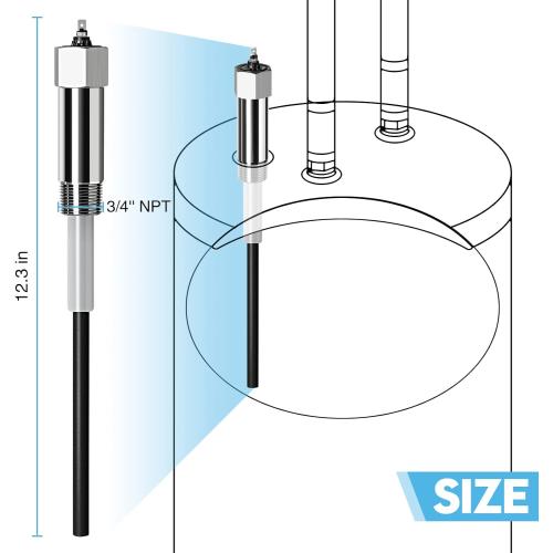 Powered Anode Rod, Briidea Water Heater Anode Rod Made of Titanium (40-89 Gallon Tank), Anti-Rust and Corrosion, Reduce Limescale