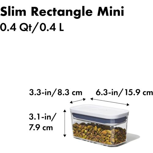 OXO Good Grips POP Container - Slim Rectangle Mini 0.4 Qt