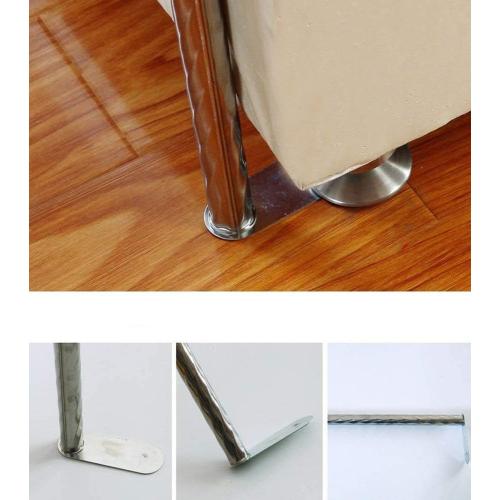 Silver Mengersi Canopy Bed Frame Post Queen Size,Stainless Steel Canopy Frame Poles Four Corner Bed Bracket Fit for Metal/Wood Bed Bedroom Decor