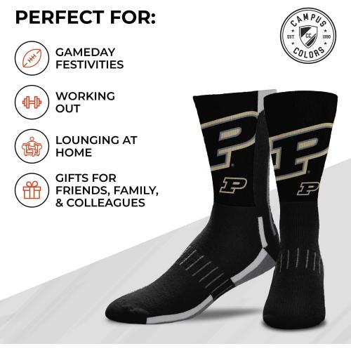 For Bare Feet NCAA Adult State and University Crew Socks - Polyester blend - Unisex - High-performance socks provide