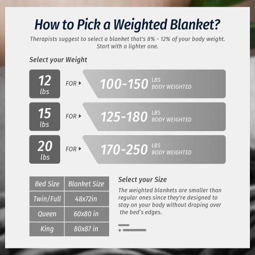 Wemore Sherpa Fleece Weighted Blanket for Adult, 15 lbs Dual Sided Cozy Fluffy Heavy Blanket, Ultra Fuzzy Throw Blanket with Soft Plush Flannel Top, 48 x 72 inches, Grey on Both Sides