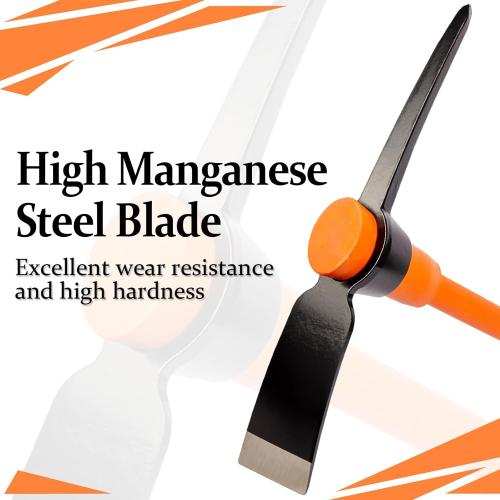 Pick Axe for Digging, Heavy Duty Pickaxe with Shock Absorbing Handle, 36 Inches ( handle is missing)