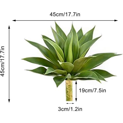 25.6in Artificial Agave Plant Artificial Plants Faux Agave Succulent Plant Fake Agave Plant for Indoor Outdoor Decor, Housewarming Gift(#2)