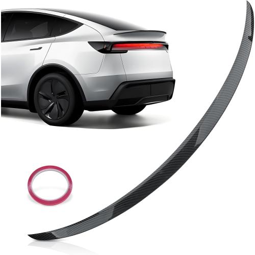 Rear Spoiler Fit for Tesla Model Y Juniper 2025 2026, Upgraded Version for Multiple Model Y Models, for Model Y Accessories (Gloss Carbon Fiber Pattern)