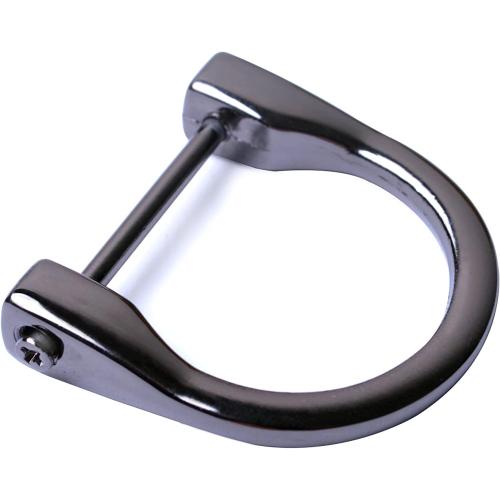 Bobeey 4pcs 3/4'' D-Rings Horseshoe Shape D Ring,U Shape D Rings,Screw in Shackle Horseshoe Shape D Ring DIY Leather Craft Purse Keychain Accessories BBC6 (3/4'', Black Gun) …