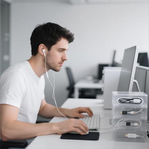 Gugusure Type-C Wired Earphones with Volume Control, White, in-Ear Headphones with Microphone