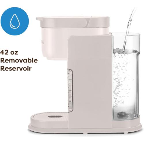 Keurig K-Express Single Serve K-Cup Pod Coffee Maker, 3 Brew Sizes, Strong Button Feature, 42oz Removable Reservoir, Warm Stone