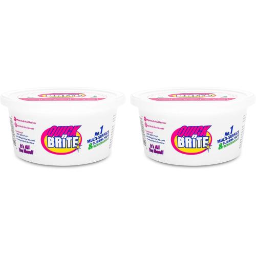 Set of 2 Size 12oz Quick 'n Brite All Purpose Cleaning Paste – Miracle Cleaner for Tough Stains | Eco-Friendly, Non-Toxic, Pet-Safe | Multi-Surface Stain Remover | Made in USA, 12oz (Pack of 2)