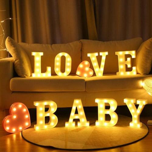 anso Alphabet LED Letters Light Up Numbers White Plastic Letters Standing Decor A to Z 0~9 (Letter A)