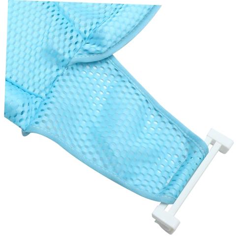 Bath Net Support Seat Breathable Mesh for Safe Comfortable Bathing Skid Shower Pad Blue