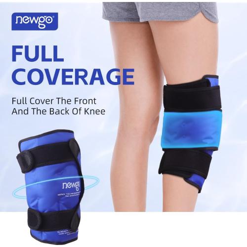 NEWGO Ice Pack for Knee Injuries Reusable, Knee Ice Pack Wrap Around Entire Knees for Replacement Surgery Recovery, Gel Cold Pack Wrap for Meniscus Tear, ACL, Swelling Pain Relief - XL Blue