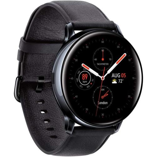 Samsung Galaxy Watch Active 2 (40mm, GPS, Bluetooth) Smart Watch with Advanced Health Monitoring, Fitness Tracking, and Long Lasting Battery, Black, SM-R830NZKCXAR (Renewed)