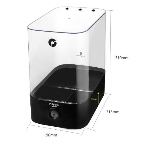 Polymaker Filament Storage Box for 2x1kg Spools or 3kg Spool- PolyBox Edition II 3D Printer Filament Holder 3D Printing Filament Spool Storage Box