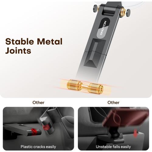 OMOTON TP02 360°Rotating for MagSafe Tripod, Adjustable Aluminum Magnetic Phone Tripod for iPhone 17/16/15/14 Pro Max Air, Foldable Cell Phone Stand Fits Vlog, Gym, Travel Essentials Accessories