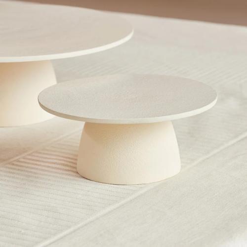 7-Inch CREAM Cake Pedestal Stand, Elegant Creme Aluminum Dessert Stand, Perfect for Wedding Cakes & Birthday Celebrations, Ideal for Parties & Special Events, Home Decor, Kitchen Accents & Serving