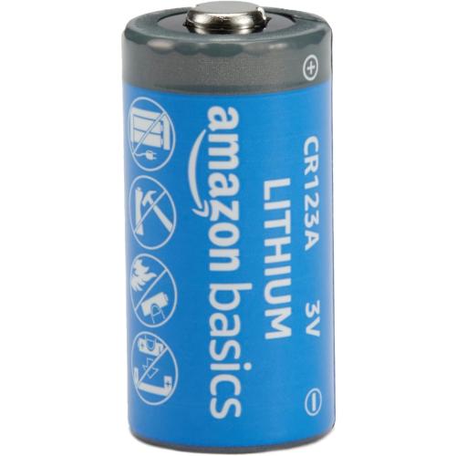 Amazon Basics 6-Pack Non-Rechargeable CR123A Lithium Batteries, 3 Volt, Up to 10-Year Shelf Life