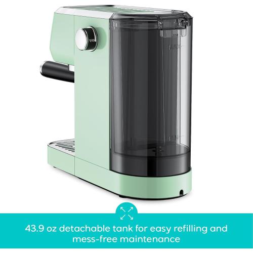 CASABREWS 3700 Essential Espresso Machine 20 Bar, Compact Coffee Maker with Steam Frother for Cappuccino, Latte, 43.9oz Water Tank, Gift for Coffee Lovers, Pastel Green