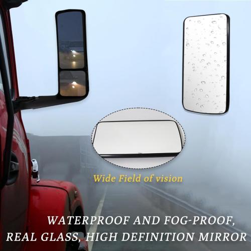 BLACK Replacement International Lt625 Hood Mirror compatible with 2018 LT625 (Main Mirror, Pair)