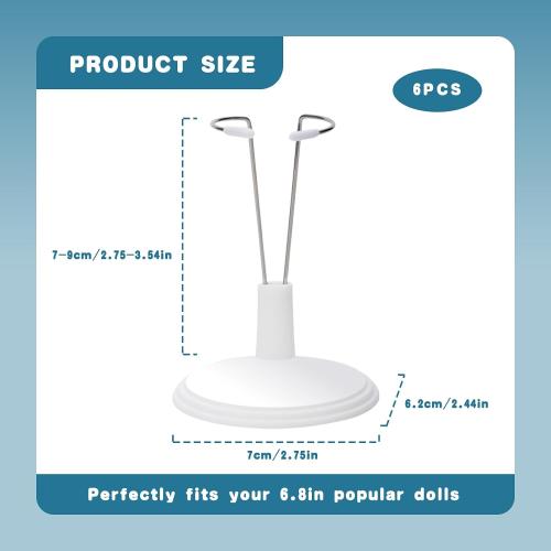 12 Pack Doll Stand Holder Compatible with 6.8 Inch Dolls, Not Include Dolls