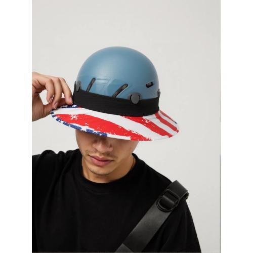 4th of July Decorations, Climbing Helmet Sun Hat, Safety Helmets Sun Protection Accessories Suit for The Rescue Team, High-Altitude Worker