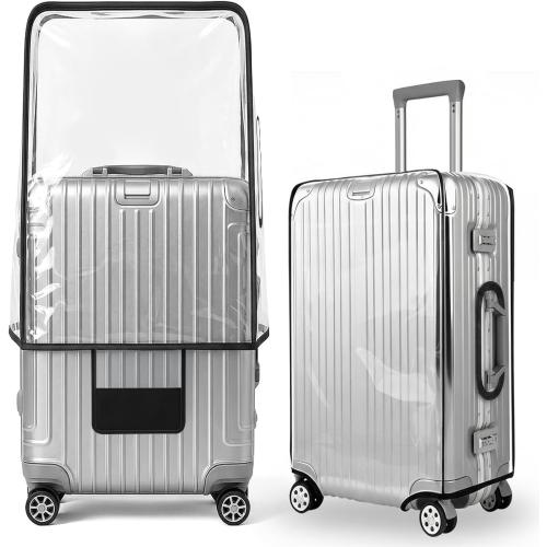 T Tersely Clear PVC Suitcase Cover Protectors 24 Inch Suitcase Covers