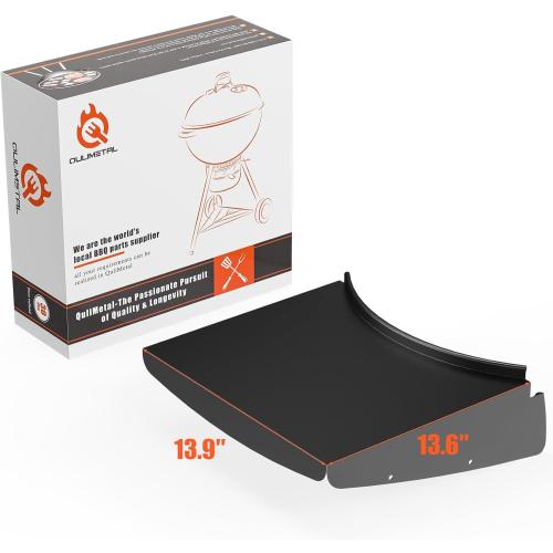 Upgraded Grill Table Shelf for Kettle Grills 22 Inch, Side Table Shelf Replaces Weber Master Touch & Original Charcoal Grill, Grill Accessories for Weber Kettle, Outdoor Steel BBQ Table Shelf