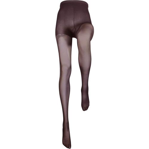 Truform Queen Size Sheer Compression Pantyhose, 8-15 mmHg, Women's Shaping Tights, 20 Denier, Black, Queen