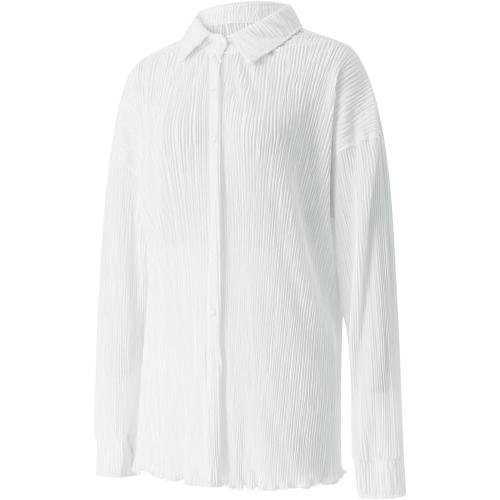 Size Medium Color White NUFIWI Women Y2K 2 Piece Pants Set Oversized Floral Printed Button Down Shirt High Waist Pants Outfits Summer Streetwear