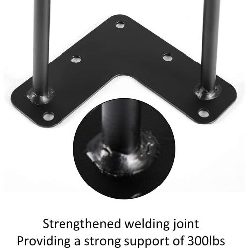 TE DEUM 16 Satin Black Hairpin Coffee Table Legs(Set of 4), Metal Heavy Duty Sturdy Sharp Looking Modern Table Legs …