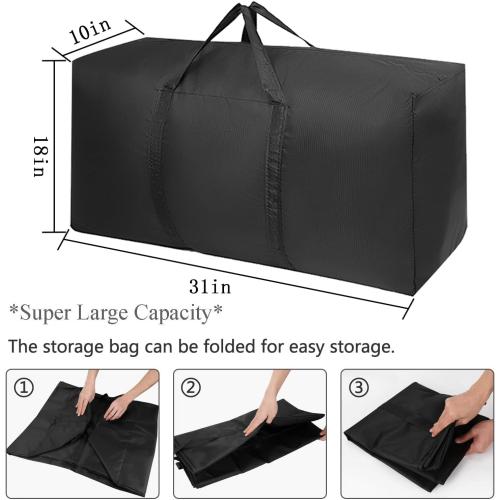 Extra Large Moving Bags with Strong Zippers & Carrying Handles, Storage Bags Storage Totes for Clothes, Moving Supplies, Space Saving, Oversized Storage Bag Organizer for Moving, Traveling (4 Pack)