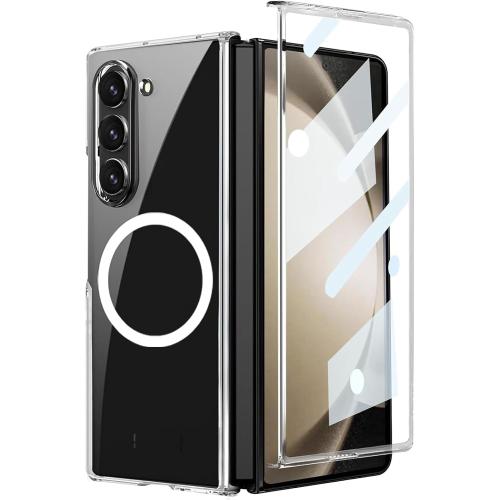 for Galaxy Z Fold 7 Case Compatible with MagSafe, Bulit-in Tempered Glass Screen Protector