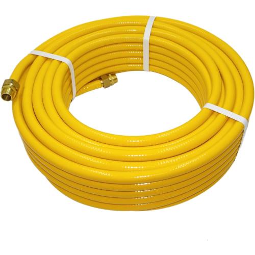 1/2 CSST Gas Line 100ft Flexible Gas Line,Corrugated Stainless Steel Tubing with 2 Male Fittings for Natural Gas and Propane (100Ft 1/2inch)