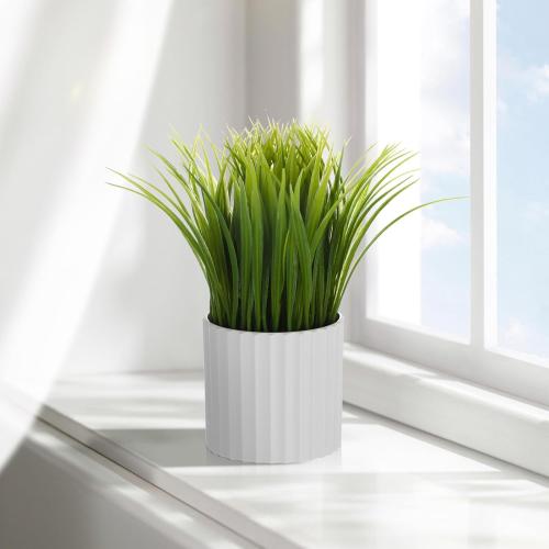 Artificial Wheat Grass Fake Potted Plant Indoor Decor (10', Grass)