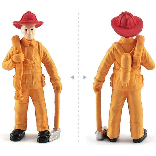 ONEST 9 Pieces Little People Figurines Hand Painted People Action Figures Toys Realistic Detailed Policeman Pilot Fireman Mailman Chef Figurine Model Toys for Kids Toddlers