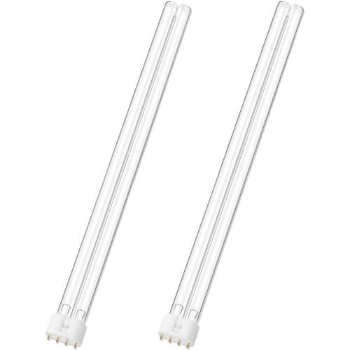 2 Pack 55 Watts UV Light Bulb, 2G11 Base-4 Pin for Koi Pond & Aquarium Clarifiers, Compatible with Oase Bitron 55/110, Aqua Medic Helix Max 55, Jebo, Jebao pu55, cw55, SUNSUN 55W